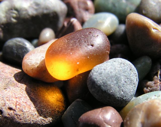 Amber Light -- Sun on a Carnellian Amber Light